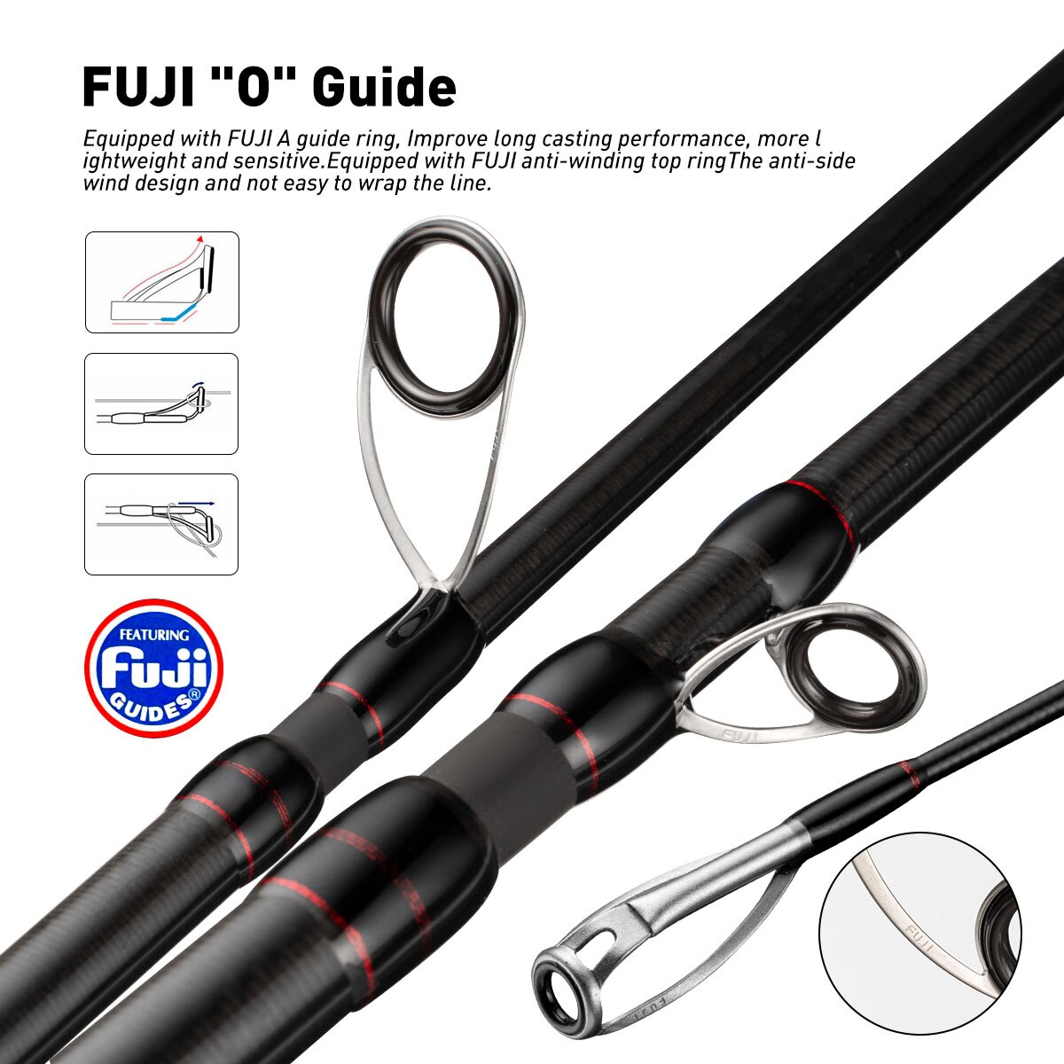 カーボンファイバー製の超軽量スピニングフィッシングロッド,軽 - Fishing Rod Surf のレビューと価格