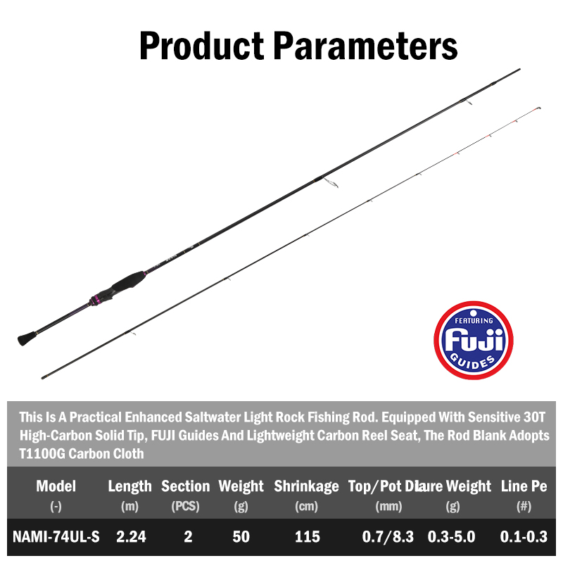 LEYDUN NAMI 超軽量アジングロックフィッシングロッ - Fishing Rod Surf のレビューと価格